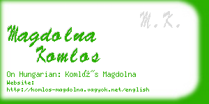 magdolna komlos business card