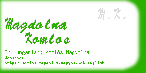 magdolna komlos business card